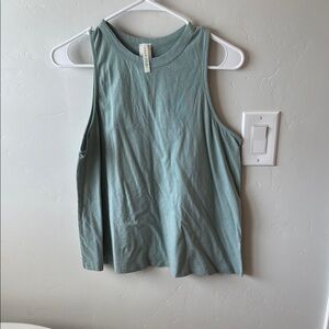 Green Boxy Sleeveless Tank Top